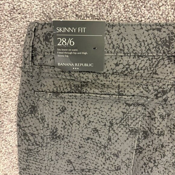 Banana Republic Womens Skinny Fit Pants Size 28 / 6 Gray Zip Hem Stretch NWT $79 - Picture 8 of 16